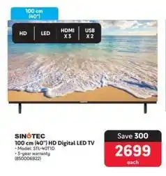 Makro Sinotec - 100 cm (40) hd digital led tv offer