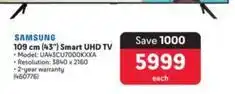 Makro Samsung - 109 cm (43) smart uhd tv offer
