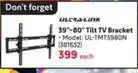 Makro Ultra-link - 39-80 tilt tv bracket offer