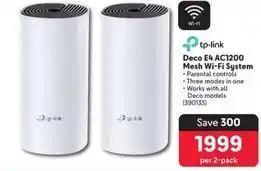 Tp-link - deco e4 ac1200 mesh wi-fi system