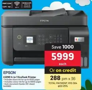 Makro Epson - l5290 4-in-1 ecotank printer offer
