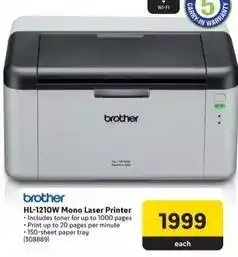 Brother - hl-1210w mono laser printer
