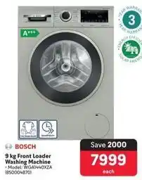 Makro Bosch - 9 kg front loader washing machine offer