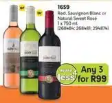 1659 - red, sauvignon blanc or natural sweet rosé