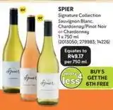 Spier - signature collection sauvignon blanc, chardonnay/pinot noir or chardonnay