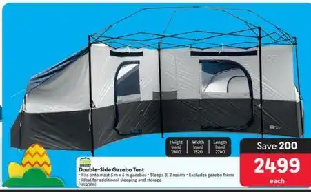 Camp master - double-side gazebo tent offer at Makro