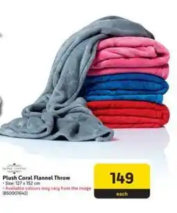 Makro Home living - plush coral flannel throw offer