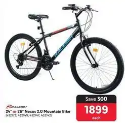 Makro Raleigh - 24 or 26 nexus 2.0 mountain bike offer