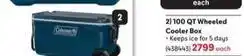 Coleman - 100 qt wheeled cooler box