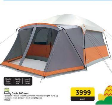 Camp master - family cabin 800 tent offer at Makro