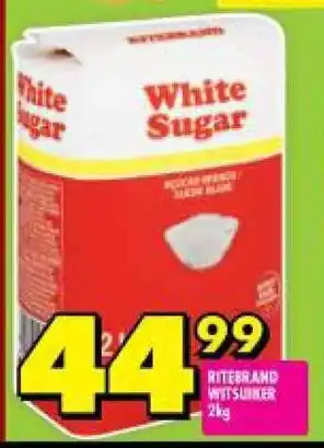 Shoprite RITEBRAND White Sugar 2kg offer