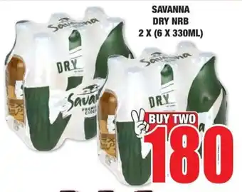 Boxer Liquors SAVANNA DRY NRB 2X (6 X 330ML) offer