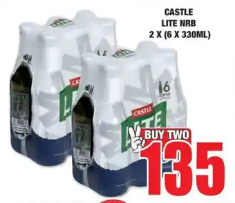 Boxer Liquors CASTLE LITE NRB 2X (6 X 330ML) offer