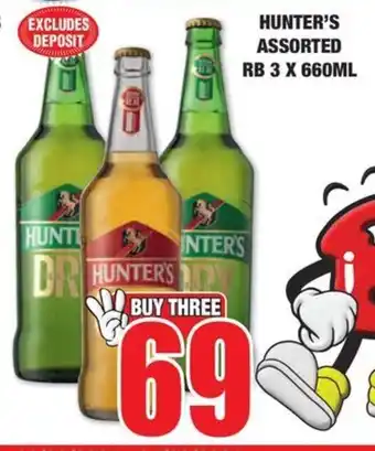 Boxer Liquors HUNTER'S ASSORTED RB 3 X 660ML offer