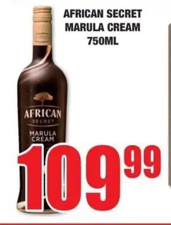 Boxer Liquors AFRICAN SECRET MARULA CREAM 750ML offer