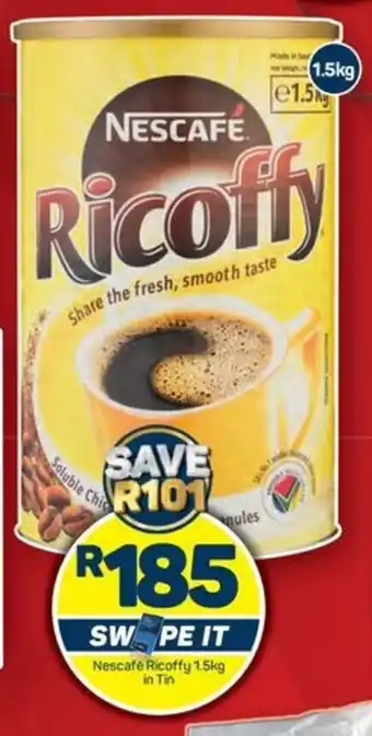 Pick n Pay Nescafé Ricoffy 1.5kg in Tin offer