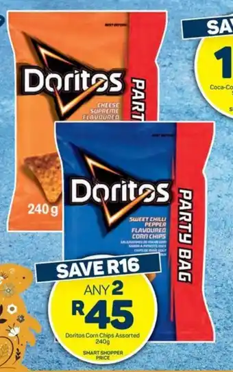Pick n Pay Doritos Corn Chips Assorted 240g offer