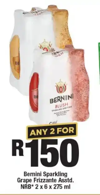 OK Liquor Bernini Sparkling Grape Frizzante Asstd. NRB 2 x 6 x 275ml offer