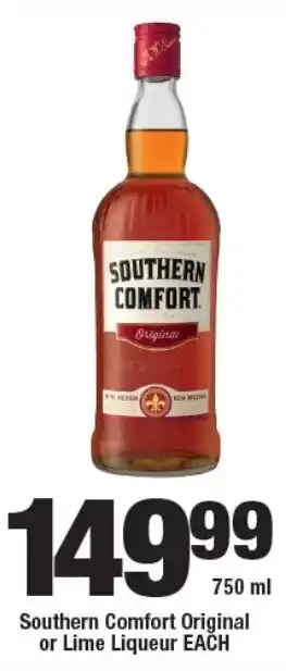 OK Liquor Southern Comfort Original or Lime Liqueur offer