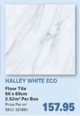 HALLEY WHITE ECO Floor Tile