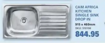 Cashbuild CAM AFRICA KITCHEN SINGLE SINK DROP IN offer
