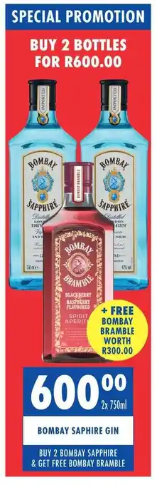 Ultra Liquors BOMBAY SAPHIRE GIN offer