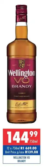 Ultra Liquors WELLINGTON VO BRANDY offer