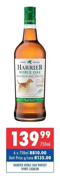 Ultra Liquors HARRIER NOBLE OAK WHISKY SPIRIT LIQUEUR offer