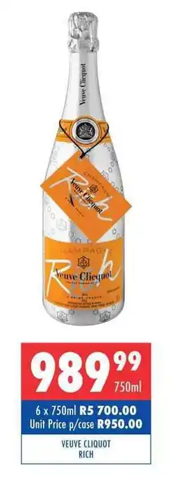 Ultra Liquors VEUVE CLIQUOT RICH offer