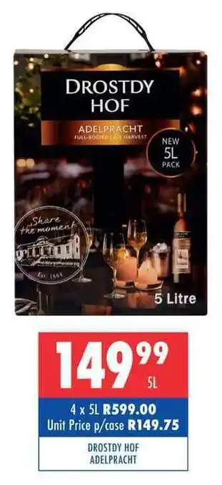 Ultra Liquors DROSTDY HOF ADELPRACHT offer