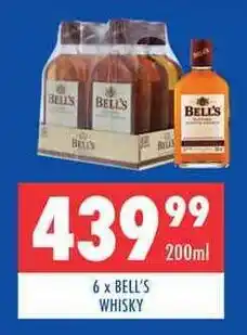 Ultra Liquors 6 x BELL'S WHISKY offer