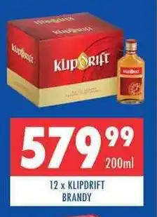 12 x KLIPDRIFT BRANDY