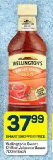 Pick n Pay Wellington's Sweet Chilli or Jalapeno Sauce 700ml Each offer