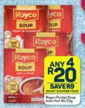 Pick n Pay Royco Packet Soup Assorted 45/50g offer