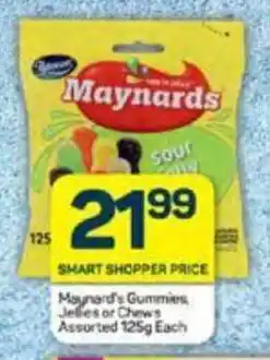 Pick n Pay Maynard's Gummies Jellies or Chews Assorted 125g Each offer