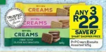 Pick n Pay PnP Cream Biscuits Assorted 125g offer