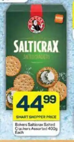 Pick n Pay Bakers Salticrax Salted Crackers Assorted 400g Each offer