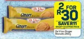 Pick n Pay De Vries Ginger Biscuits 200g offer