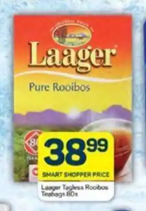 Pick n Pay Laager Tagless Rooibos Teabags 80s offer