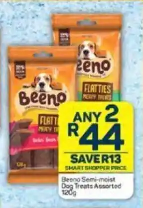 Pick n Pay Beeno Semi-moist Dog Treats Assorted 120g offer