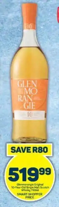 Pick n Pay Glenmorangie Original 10-Year-Old Single Malt Scotch Whisky 750ml offer