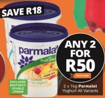 Checkers Parmalat Yoghurt All Variants offer