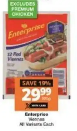 Checkers Enterprise Viennas offer