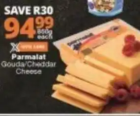 Checkers Parmalat Gouda/Cheddar Cheese 850g offer