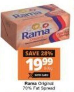 Checkers Rama Original 70% Fat Spread offer