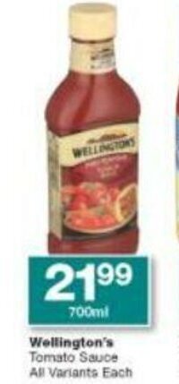 Checkers Wellington's Tomato Sauce offer