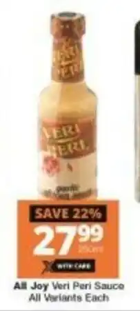 Checkers All Joy Veri Peri Sauce offer