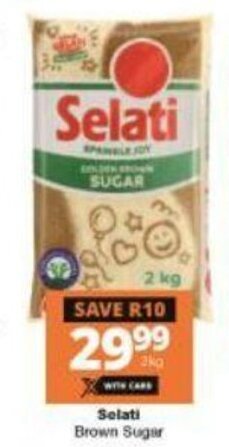 Checkers Selati Brown Sugar 2kg offer