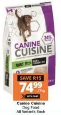 Checkers Canine Cuisine Dog Food offer