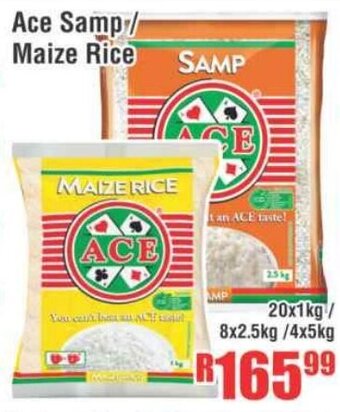 Devland Cash And Carry Ace Samp/Maize Rice 20x1kg/ 8x2.5kg/4x5kg offer